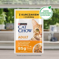 PURINA Cat Chow Chicken, Zucchini - vdfoder til katte - 10x85 g