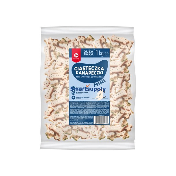 Maced Cube Cookies Mini Mix - Hundegodbid - 1 Kg