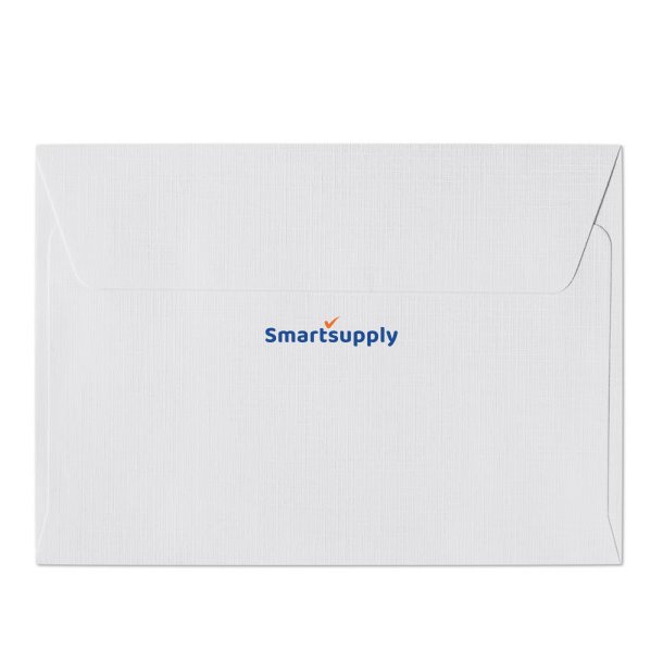 White canvas teksturerede kuverter 10 stk. 114mm x 162mm