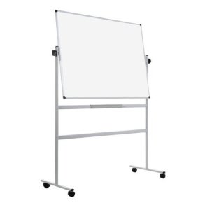 Whiteboard p hjul med vendbar magnetisk tavle 120x90cm