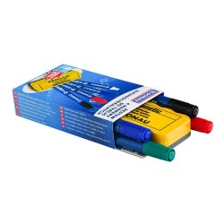 Whiteboard tusch st 4 farver + gratis magnetisk svamp