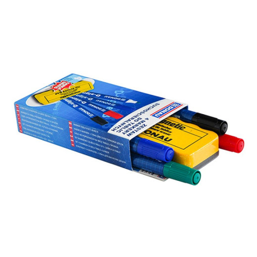 Whiteboard tusch s�t 4 farver + gratis magnetisk svamp