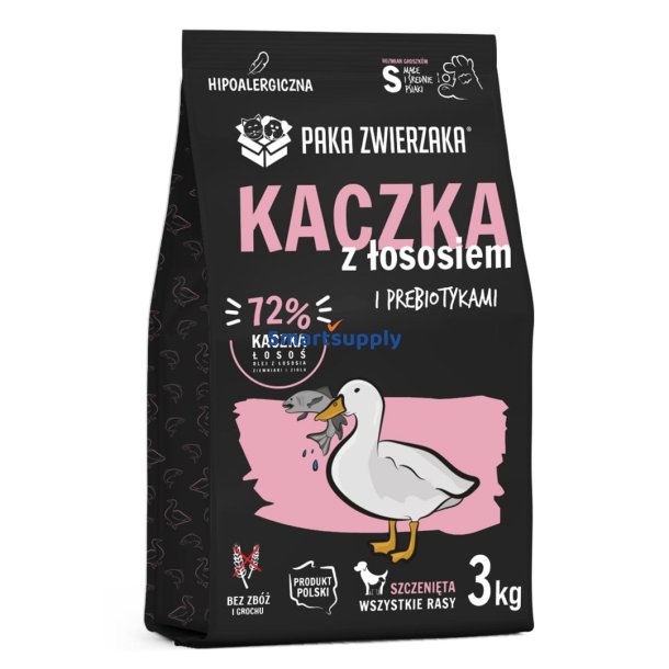 Andehvalpe Med Laks S - Trfoder Til Hunde - 3 Kg