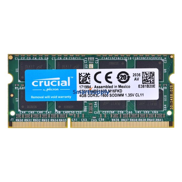Crucial 4GB hukommelsesmodul DDR3 1600 Mhz