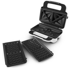 Tefal Snack Xl Sw7011 Sandwichmaskine 850 W Hvid, Rustfrit Stl