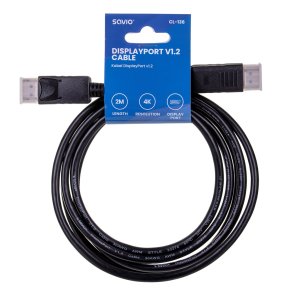 Savio CL-136 DisplayPort kabel 2 m Sort
