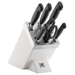 Zwilling Four Star 35148-207-0 Kkkenkniv/Bestikblok St 7 Stk Hvid