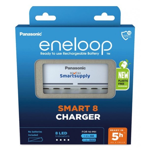 Batterioplader Panasonic Eneloop Smart 8 Bq-Cc63 (Bq-Cc63e Erp)