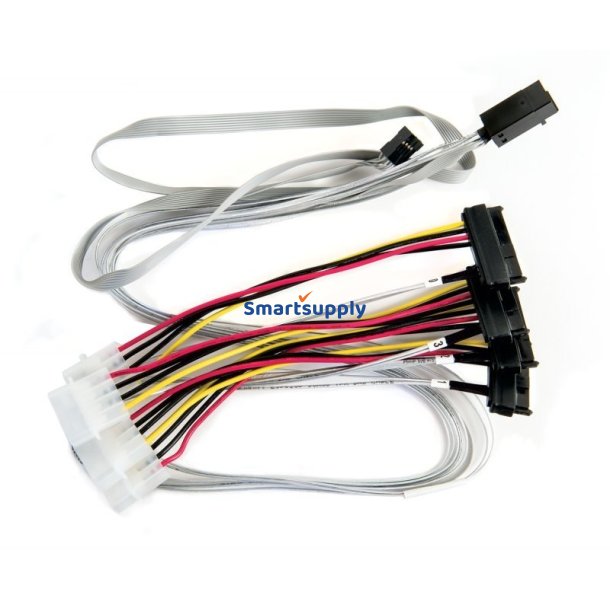 Microchip Technology 2280100-R Serial Attached SCSI (SAS)-kabel 0,8 m 6 Gbit/sek. Flerfarvet, Hvid