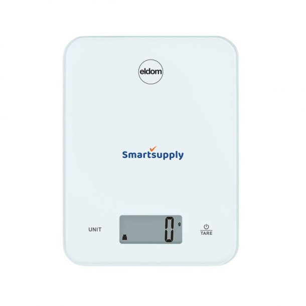 Elektrisk kkkenvgt, ARI, glasplade, hvid, op til 10 kg