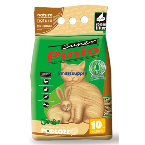 Certech Kattegrus Super Pinio Natural 10 L - Trkattestrelse