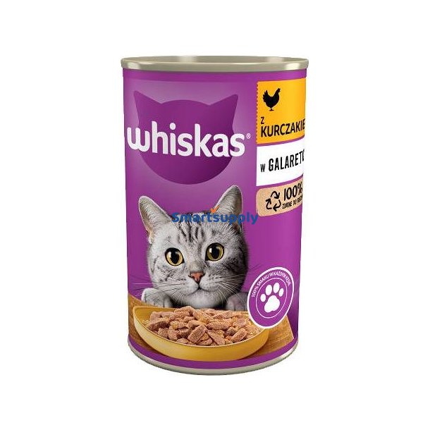 WHISKAS with chicken in jelly - vd kattefoder - 400g