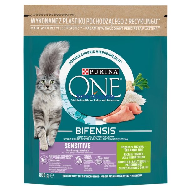 PURINA One Bifensis Adult Sensitive - trfoder til kattekillinger - 800 g