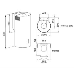 Vgmonteret Emhtte Maan Elba 2 W835 Hvid