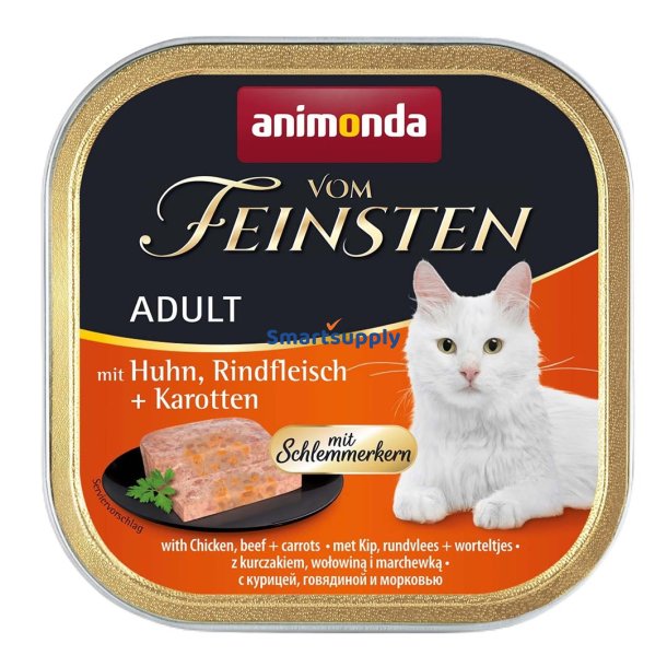 Animonda Vom Feinsten Voksen Kylling, Oksekd Og Gulerdder - Vdfoder Til Katte - 100G