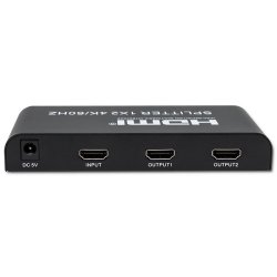 Qoltec 51797 Aktiv HDMI Splitter 2 x HDMI 4K x 2K | 6 Gb/s | 60 Hz