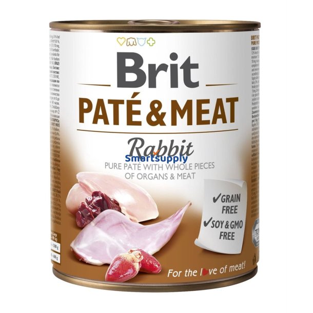 Vdt hundefoder BRIT PAT & MEAT Kanin 800 g