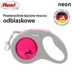 Flexi New Neon S 5 m Fleksibel hundesnor