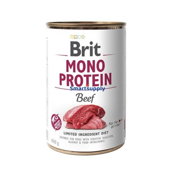 Brit Mono Protein Beef - Vdfoder Til Hunde - 400 G