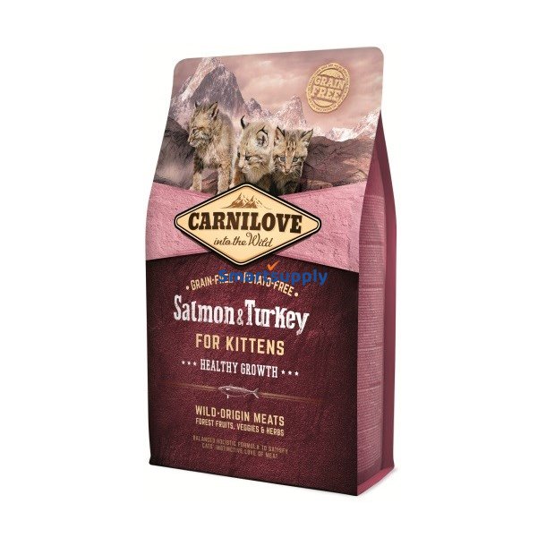 CARNILOVE Salmon & Turkey For kittens - trfoder til kattekillinger - 6kg