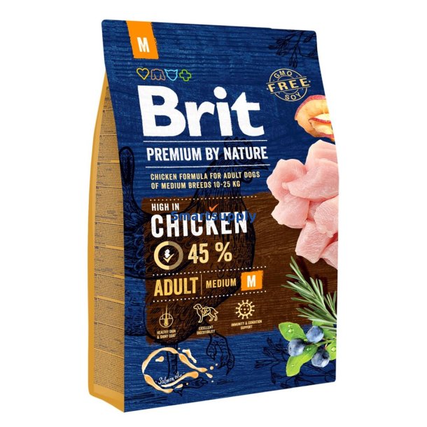 Brit Premium By Nature Adult M - Trfoder Til Hunde Kylling - 8 Kg