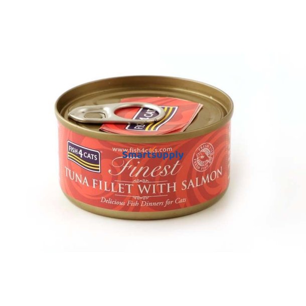 Fish4cats Tunfilet Med Laks - Vdfoder Til Katte - 70G