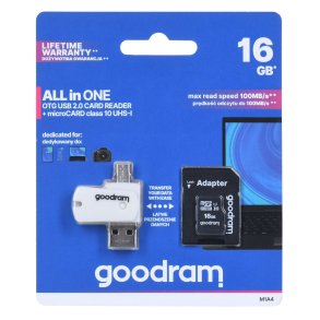 Goodram M1A4-0160R12 flash-hukommelse 16 GB MicroSDHC Class 10 UHS-I