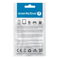 everActive USB Lightning-kabel 1m - hvidt, silikone, understtter hurtig opladning, 2,4A - CBS-1IW
