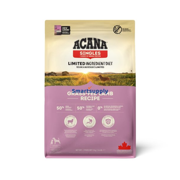 Acana Singles Grsfodret Lam - Trfoder Til Hunde - 2 Kg