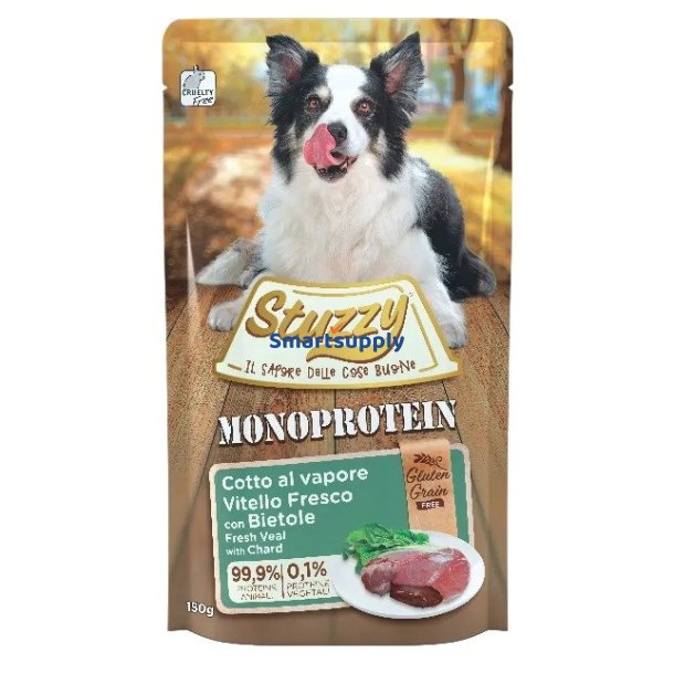 Stuzzy Monoprotein Kalvekd Med Rdbede - Vdfoder Til Hunde - 150G
