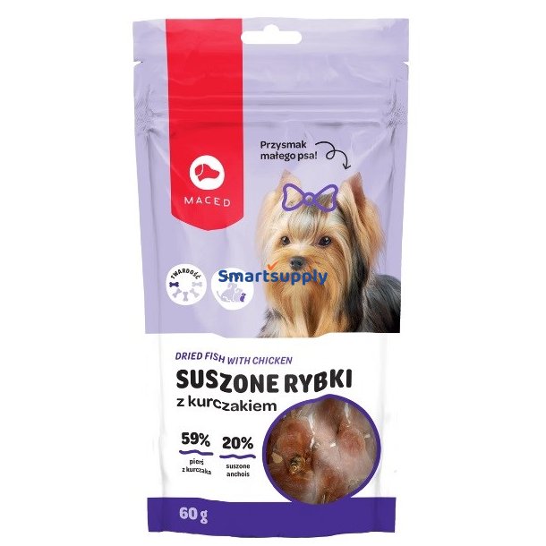 Masket Trret Fisk Med Kylling - Hundegodbid - 60G