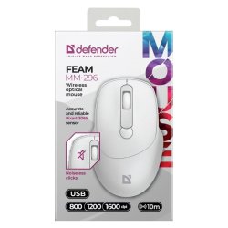 DEFENDER MOUSE FEAM MM-296 RF SILENT HVID