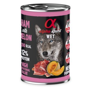ALPHA SPIRIT WET Skinke med melon  vdfoder til hunde  400 g