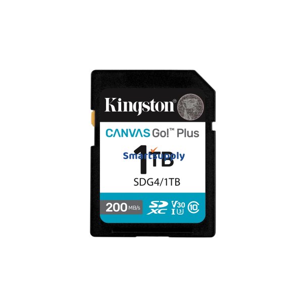 Kingston Canvas Go! Plus 1Tb Sdxc Canvas Go Plus Gen4 200Mb/S C10 Uhs-I U3 V30