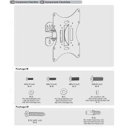 TV- eller skrmbeslag 23-42" 30kg vesa 200x200