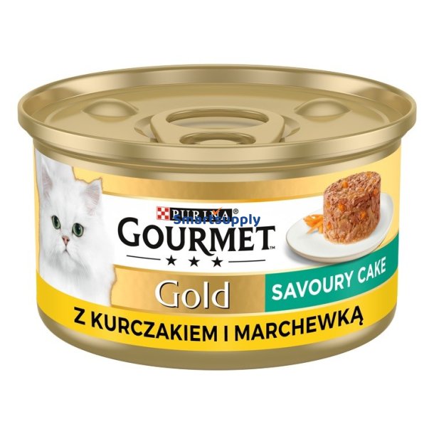 Gourmet Guld - Velsmagende Kage Med Kylling Og Gulerod 85G