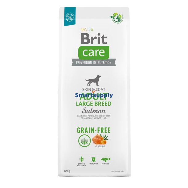 Brit Care Adult Large Breed Laks - Trfoder Til Hunde - 12 Kg