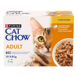 PURINA Cat Chow Chicken, Zucchini - vdfoder til katte - 10x85 g