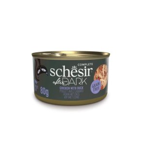 SCHESIR After Dark Kyllingefilet med and i bouillon - vd kattefoder - 80g