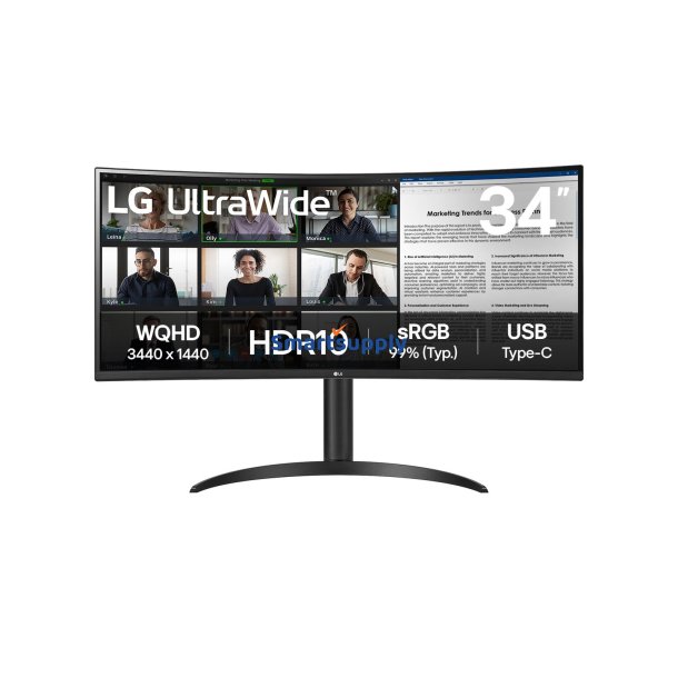 Lg 34Wr50qk-B Computerskrm 86,4 cm (34") 3440 X 1440 Pixels Wide Quad HD Black