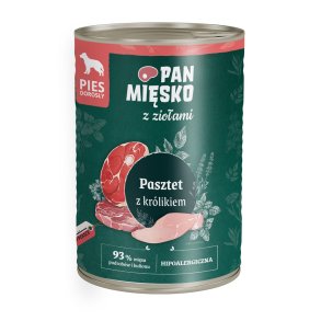 PAN MISKO with herbs Rabbit pate - vdfoder til hunde - 400g