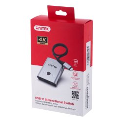 Unitek To-Vejs Signalomskifter Usb-C, 2 I 1 Ud 4K