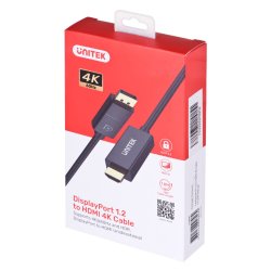 Unitek Kabel Displayport 1.2, Hdmi , 4K@60Hz, 1,8M, V1608a