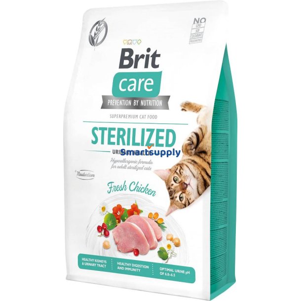 BRIT Care Grain-Free Sterilized Urinary - trfoder til kattekillinger -  2 kg
