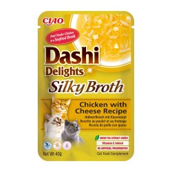 Inaba Cat Dashi Delights Silky Bouillon Kylling Med Ost - Godbid Til Katte - 40G