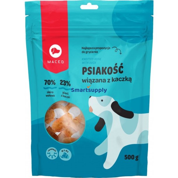 Maced Knyttet Knogle Med And - Hundetygge - 500G