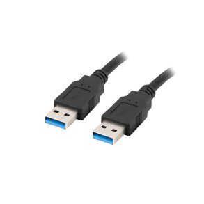 Lanberg CA-USBA-30CU-0010-BK USB-kabel 1m 3.0 USB A Sort