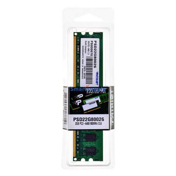 Patriot Memory 2GB PC2-6400 hukommelsesmodul DDR2 800 Mhz