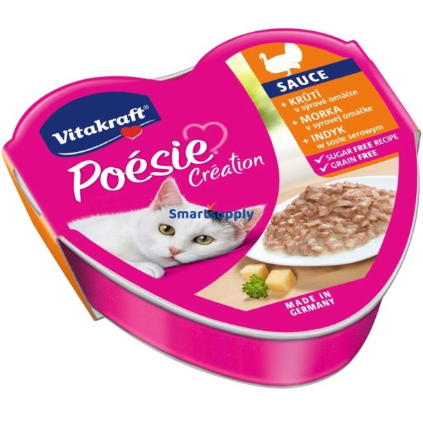 Vitakraft Poesie Creation Sos Kalkun/Ost - Vdfoder Til Katte - 85 G