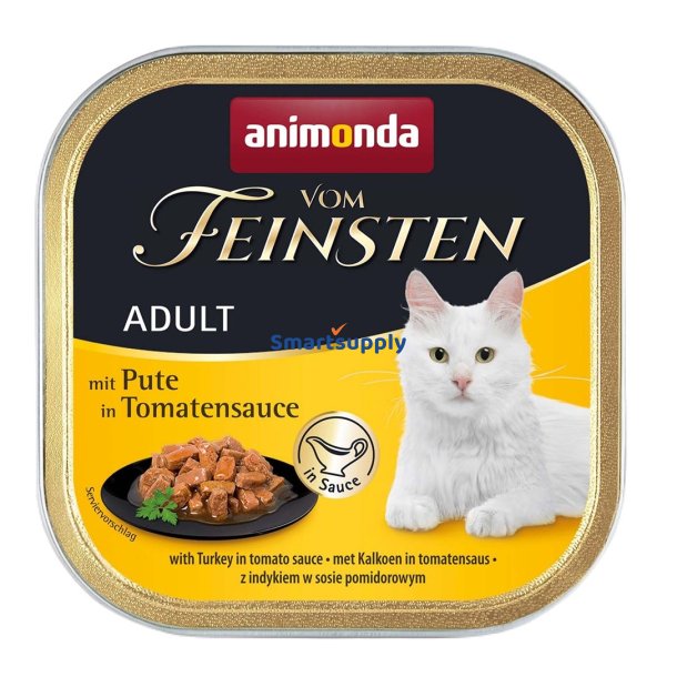 Animonda Vom Feinsten Voksen Kalkun I Tomatsauce - Vdfoder Til Katte - 100G